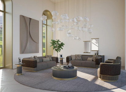 4-piece sofa set textile sofa three-seater upholstery armchair new two-seater sofa