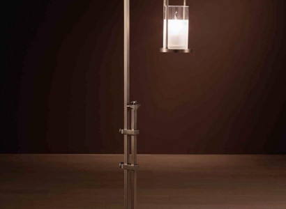 Floor lamp with lights, standing lamp, brass, Bellavista Collection
