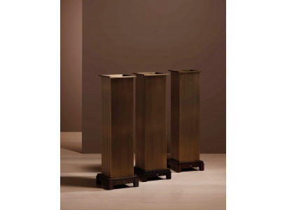 Flowerpot home decor living room imitation brass new color brown