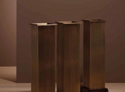 Flowerpot home decor living room imitation brass new color brown