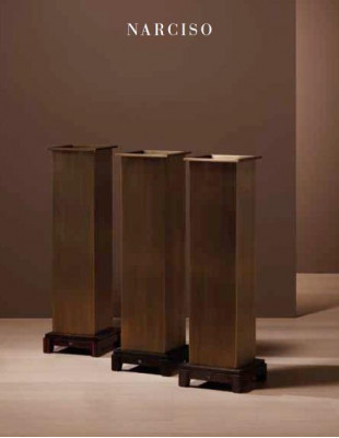 Flowerpot home decor living room imitation brass new color brown