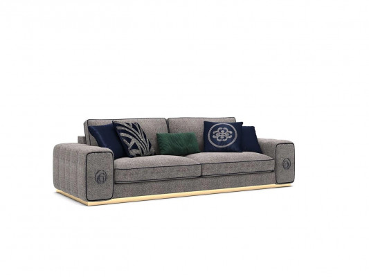 Modern gray sofa couch luxury furniture living room decor upholstery furniture