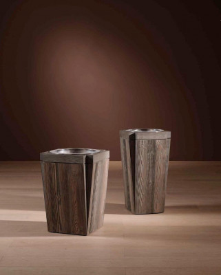 Flowerpot home decor living room imitation mocha-stained oak new