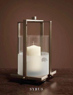 Lantern candle holder, lantern glass, brass new color brown