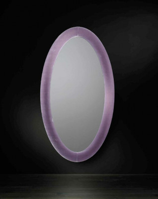 Living room hallway standing mirror with frame purple new material glass with velvet