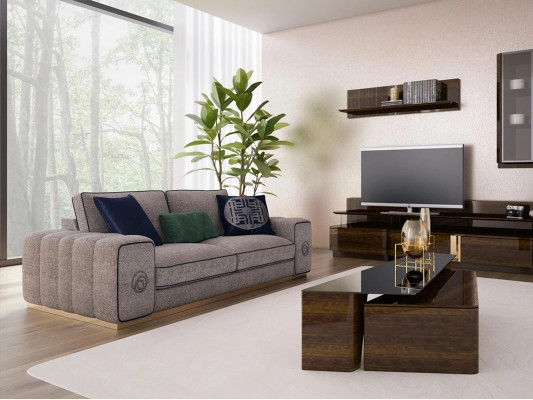 Living room sofa set complete 5-piece sofas couches modern armchair with coffee table