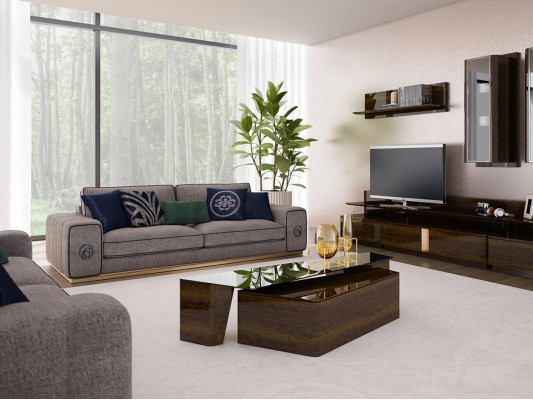 Living room sofa set complete 5-piece sofas couches modern armchair with coffee table