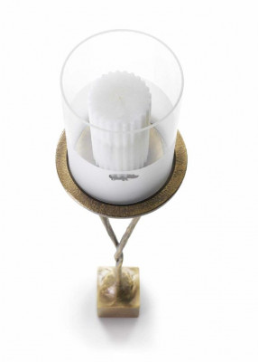Candle holder for living room and hallway material brass bronze finish restored