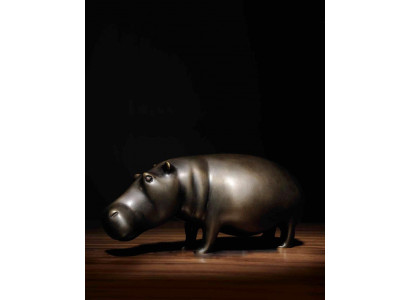 Messing Hippo Hippopotamus Statue Home Decor Color Gold Figure New Living Room