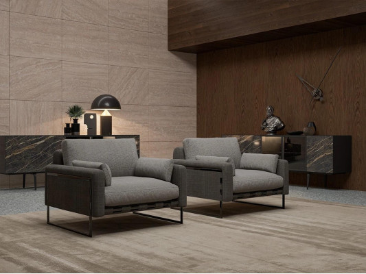 Luxury Sofa Set 2x Three-Seater Sofa Living Room 2x Armchair Wood 2x Coffee Table