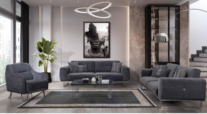 Sofa set 3+3+1 seater living room complete sofa set modern set coffee table
