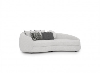 Luxury White Three-Seater Sofa Modern Upholstered Furniture Couch Textile Designer Interior