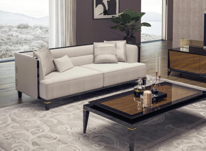 Living room modern white sofa three-seater couch designer upholstered furniture