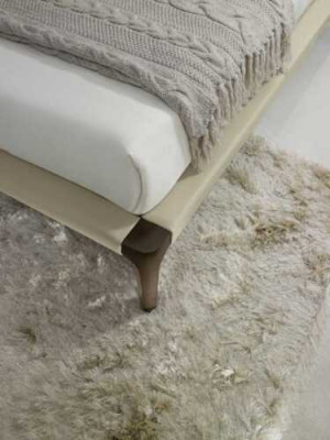 Modern double bed bedroom beige bed furniture wood design beds Prianera