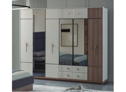 Large white wardrobe stylish bedroom wood luxury cabinets