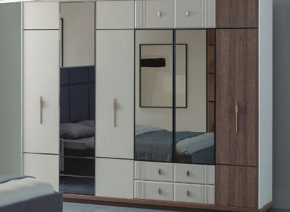 Large white wardrobe stylish bedroom wood luxury cabinets