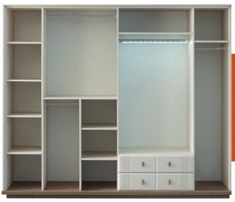 Large white wardrobe stylish bedroom wood luxury cabinets