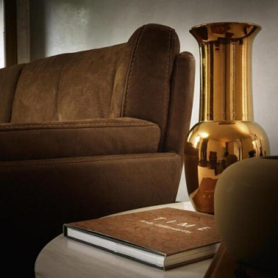 Luxury Sofa 3-Seat Couch Wood Furniture Three-Seater Prianera Sofas White Leather Couches