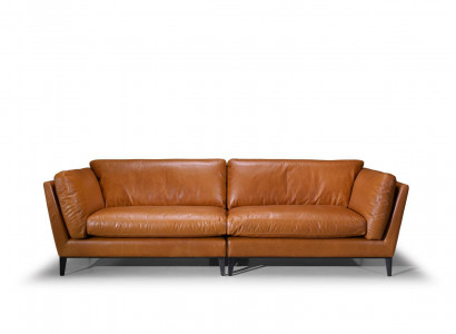 3-seater sofa brown luxury design furniture living room furniture leather Prianera style new