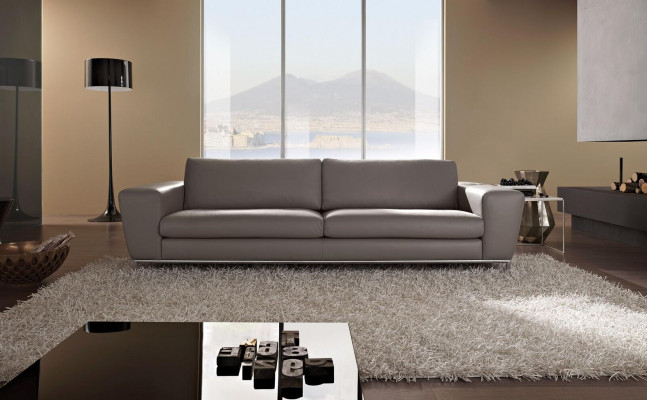 Modern Couch Leather Sofas Design Sofa Three-Seater Seat Gray Sofa 3 Seat Prianera