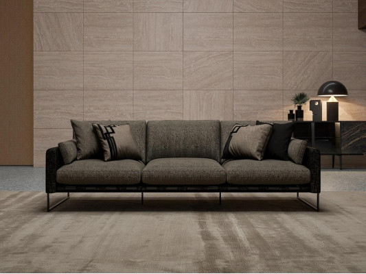 Luxury upholstered three-seater sofa couches fabric living room new furniture