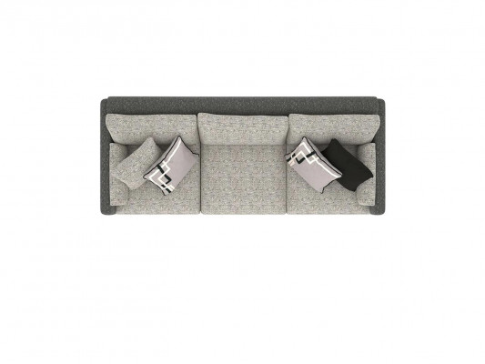 New Sofa Three-Seater Modern Fabric Gray Couch Upholstery Furniture Living Room Sofas