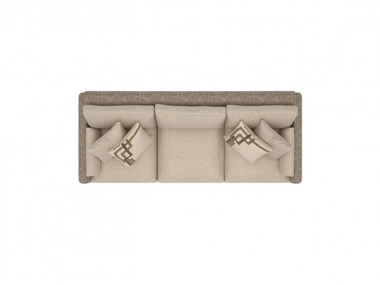 New three-seater sofa, beige upholstered furniture, couch, living room, luxury design