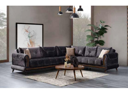 Gray modern sofa corner sofa textile furniture comfortable sofa L-shape new