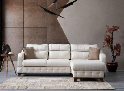 Luxurious living room sofa L-shape modern comfortable in bleach new