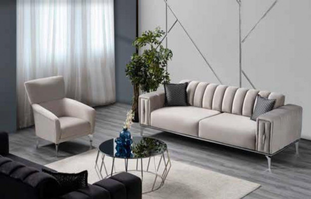 Comfortable Set 3+1 Cushion Luxury Set Modern Style Set Color Beige For Living Room