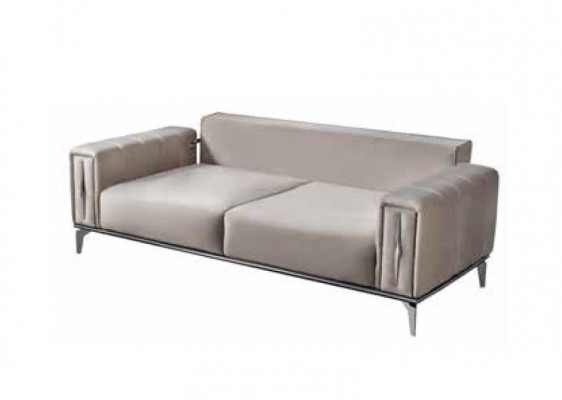 Comfortable Sofa Upholstered Luxury Sofa Modern Style Color Beige For Living Room