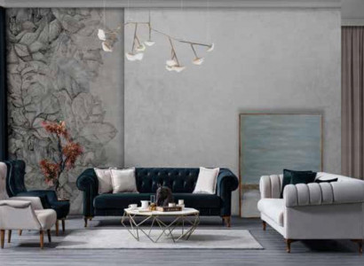 Dark green living room luxury sofa modern couch wooden frame seating furniture