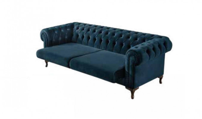 Dark green living room luxury sofa modern couch wooden frame seating furniture