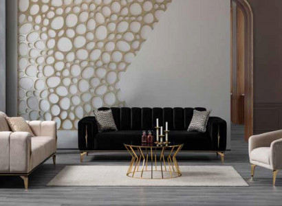 Luxury Sofa Upholstered 2-Seater Comfortable Sofa Modern Sofa Style Beige Color New