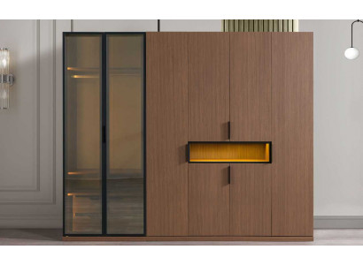 High-quality wardrobe exclusive bedroom furniture LED cabinets