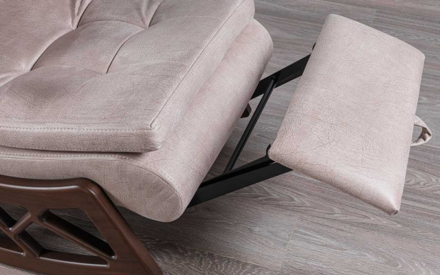 Modern wooden rocking chair, elegant living room relaxation furniture, wooden frame, new.