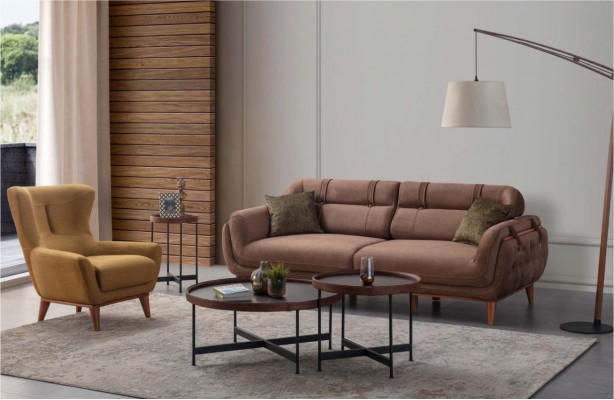 Stylish living room upholstered suite designer sofa set 3+1 set