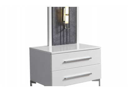 White wooden nightstands designer exclusive bedside table bedroom furniture