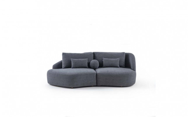 Stylish Gray Three-Seater Living Room Sofa Modern Couches