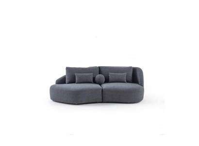 Stylish Gray Three-Seater Living Room Sofa Modern Couches