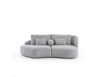 Modern light gray 3-seater living room luxury couches sofas