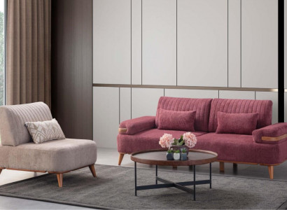 Two-tone living room sofa set designer furniture 3-seater elegant armchair
