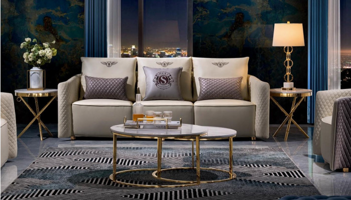 Three-seater couch upholstery design sofa 3-seater sofas room furniture beige