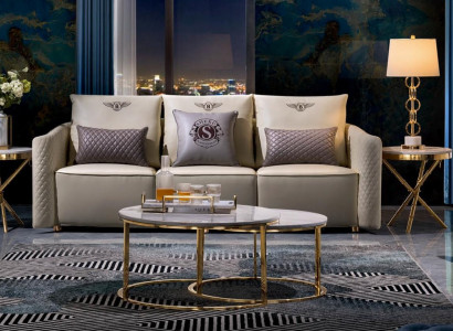 Three-seater couch upholstery design sofa 3-seater sofas room furniture beige