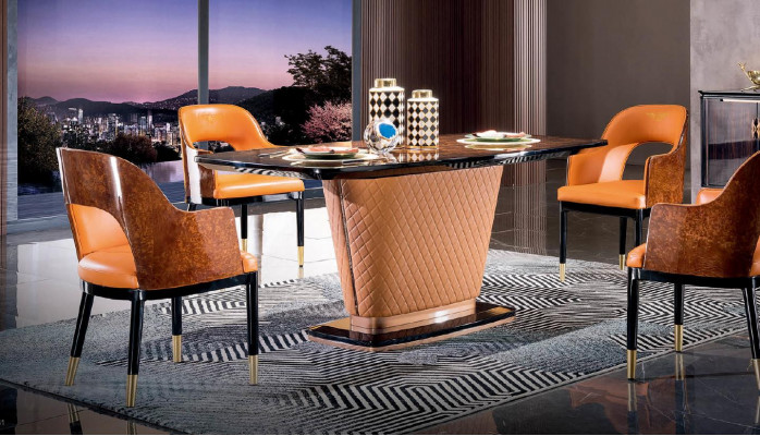 Chair Set 4x Chairs Leather Upholstery Solid Wood Dining Room Seating Furniture