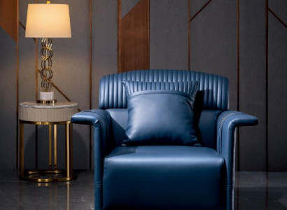 Chair Dining Room TV Lounge Seat Blue Modern Design
