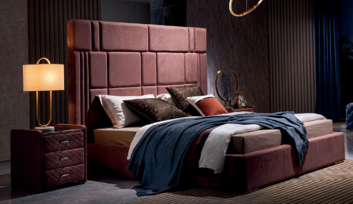 Bed Classic Upholstery Design Luxury Double Hotel Beds Sleep Room