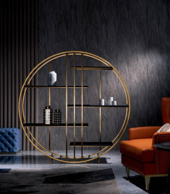 Round stainless steel metal shelf cabinet book wall cabinets office shelves