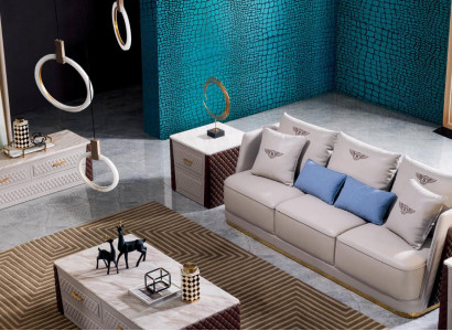 Sofa three-seater couch style modern upholstery seating set leather couches 3-seater