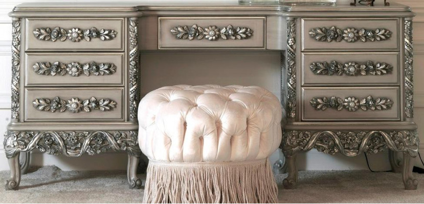Console table console tables furniture consoles dresser sideboard wood color silver